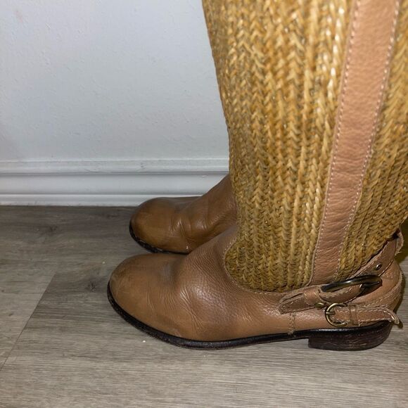 Anthropologie Schuler & Sons woven leather riding boots - Picture 5 of 9